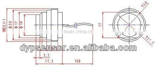 1.20MHz Small Ultrasonic Transducer for Flow Rate MeasurementSmall Ultrasonic Flow Copper TransducerSensorsUltrasonic Transducer