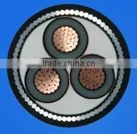 Single core power cable, copper or aluminium conductor, XLPE insulated amoured cable/N2XCY, NA2XCY cable
