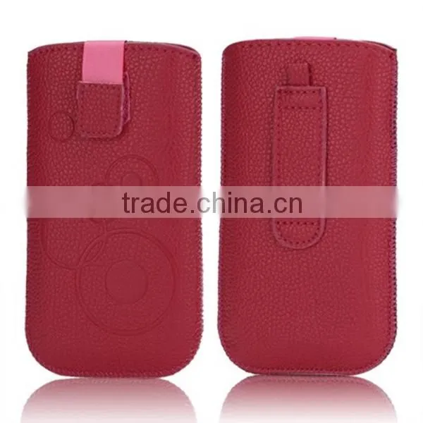 Lychee Leather Cover pouch Pull Tab Case for Apple iPhone 6 4.7"