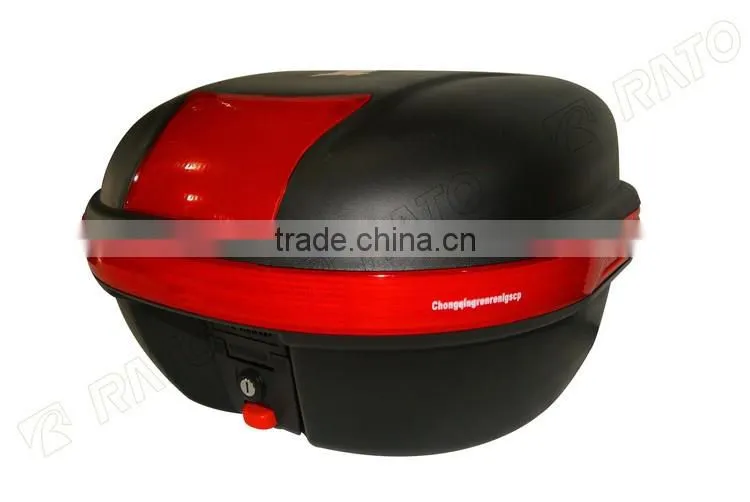 Fast delivery black red motorcycle storeage tail box