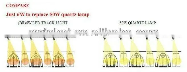 Led suspended cob track lighting ceiling 30/50W Led COB track light 3 phase