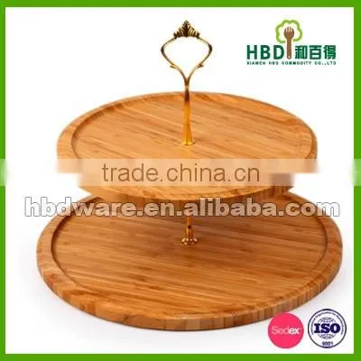 bamboo bilayer lazy susan