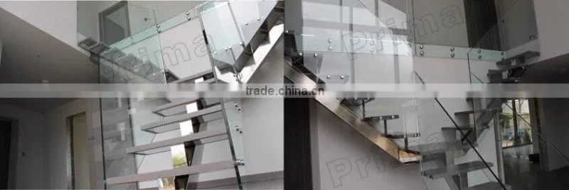 Modern handicap stair rails stainless steel staircase design