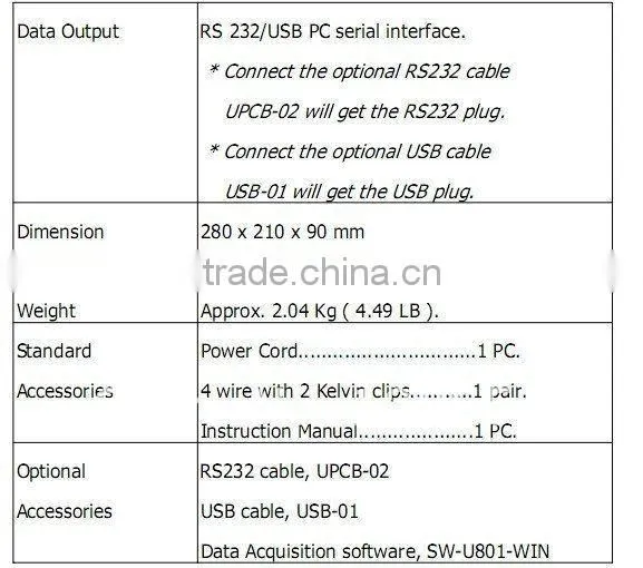 NEW 0.001m-20k ohm ,7 ranges high precision Milliohm meter MO-2013