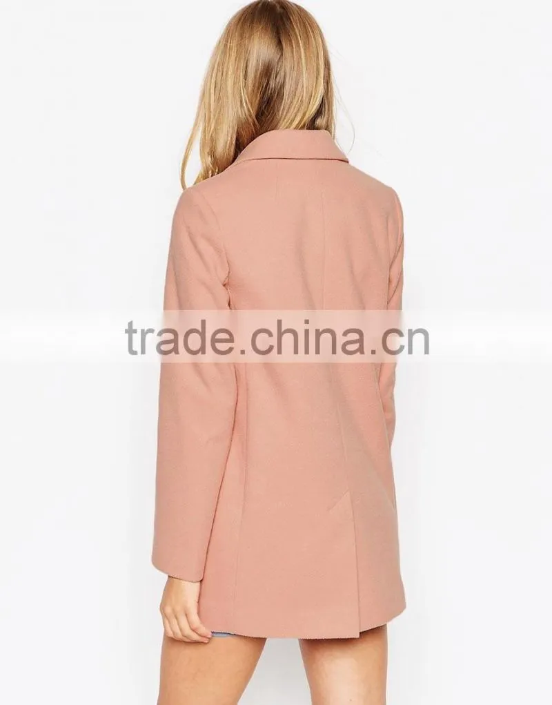 Pink long sleeve alibaba chinese excellent supplier coat