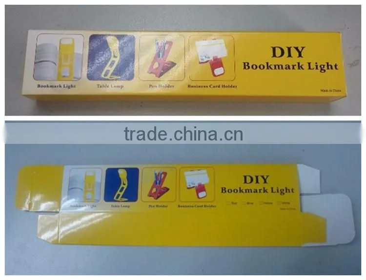New products unique creative folding PVC portable bookmark light in stock
