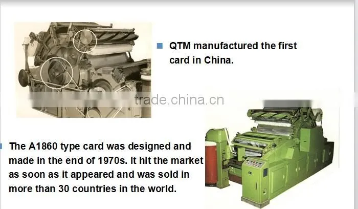 High speed yarn production blowroom and carding machine