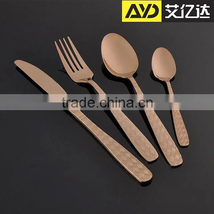Turkish dinnerware stainless steel royalty line cutlery set