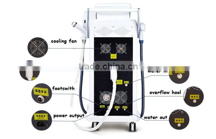 2016 Most popular beauty equipment 4in1 RF/OPT/Laser/Elight Hair Removal Machine