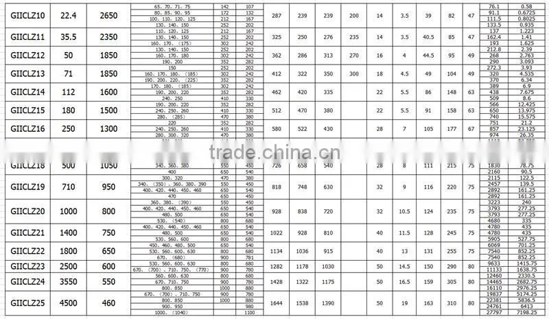 HZCD GIICLZ drum gear sleeve spline coupling