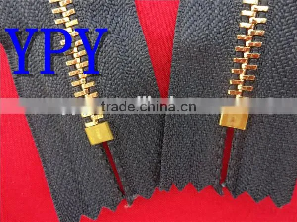 gold teeth metal zipper ,custom zipper pulls