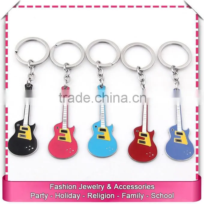 New types of guitar keychain, low price mini guitar keychain