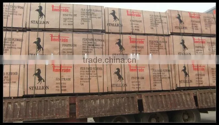 China Manufacturer Wholesale high quality 6-27mm film faced plywood / Brown film , Black film
