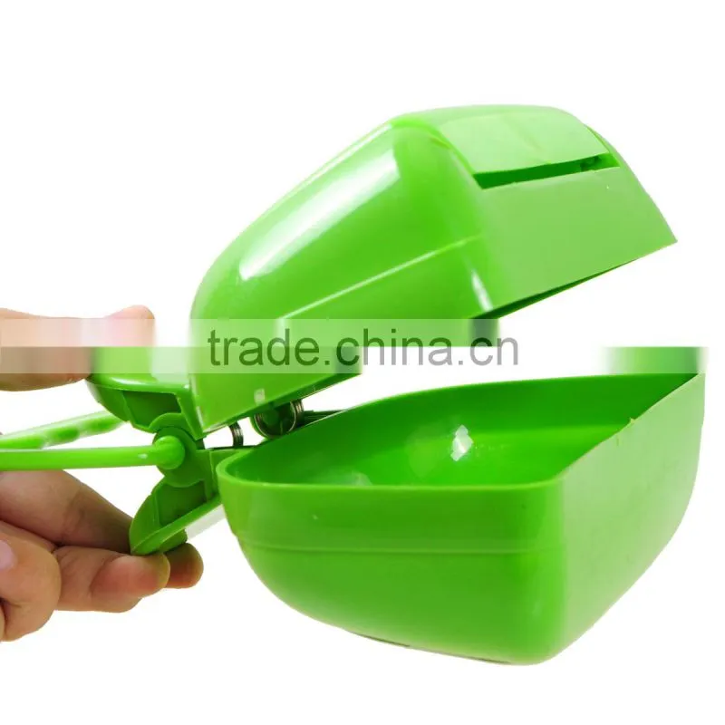 Pet Dog Pooper Poop Scooper Clear Tool Interlayer Clip Three Colors Random New