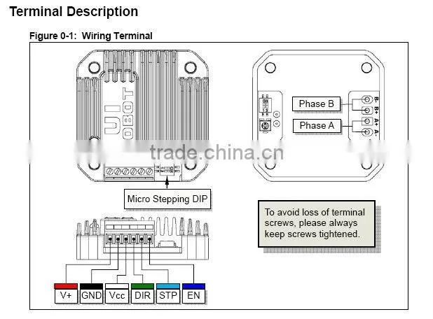 Step motor driver for hybrid 2 phase unipolar stepping motor