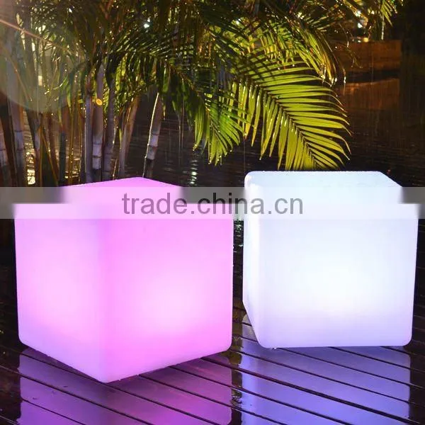 40*40*40cm Outdoor Color Changing LED Light Cube Seat