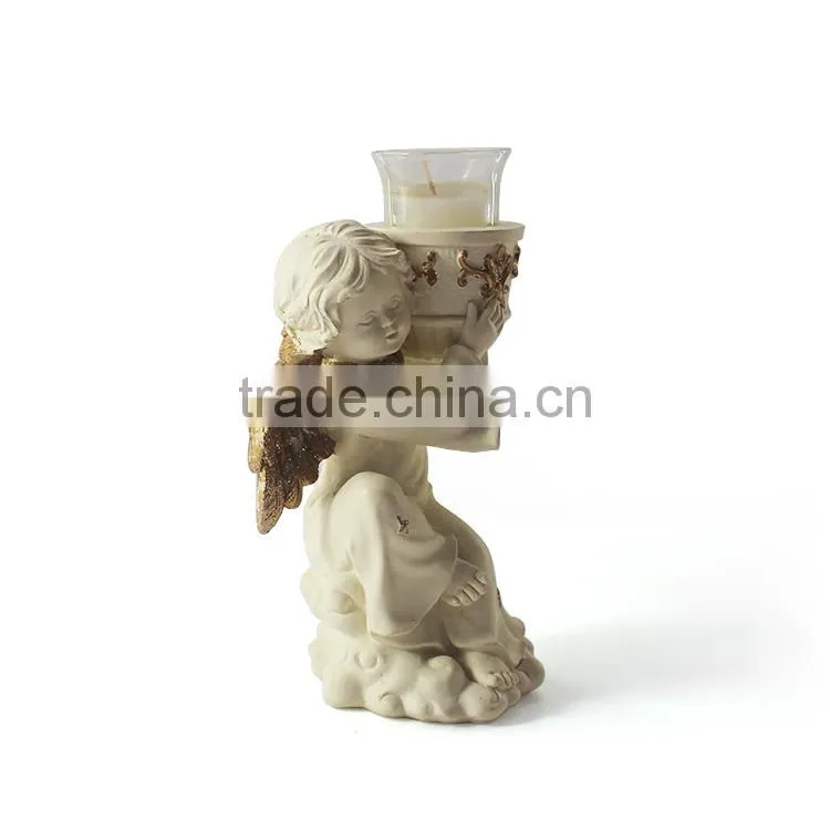 Wedding Decorative Glass Candle Holder,Polyresin Glass Bird Animal Candle Holder,Polyresin Glass Angel Christmas Candle Holder