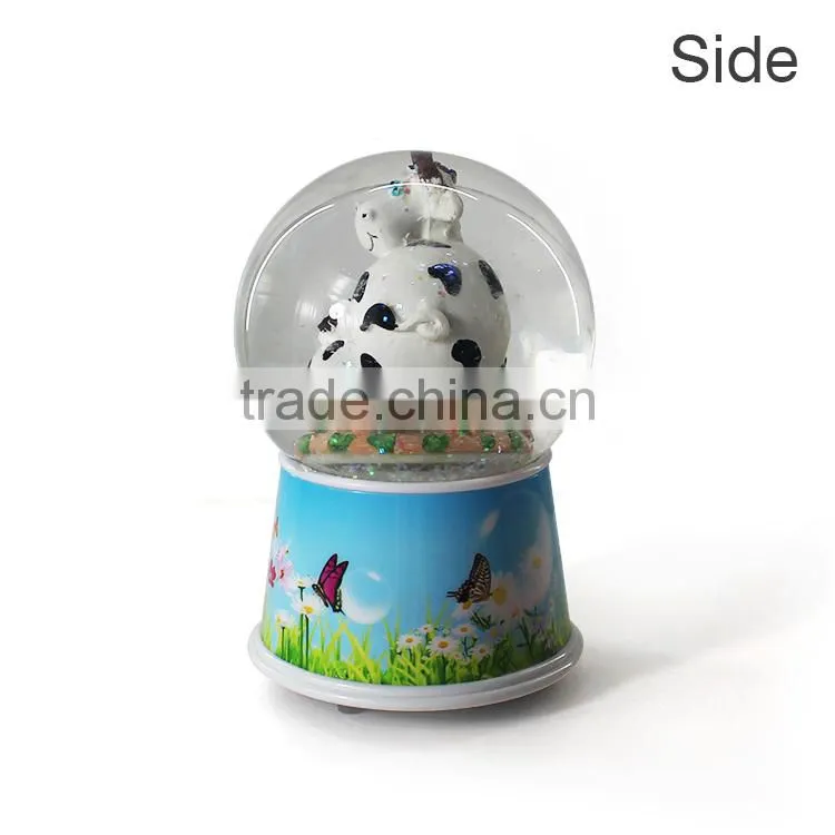 2015 electric christms musical snow globe with blowing snow