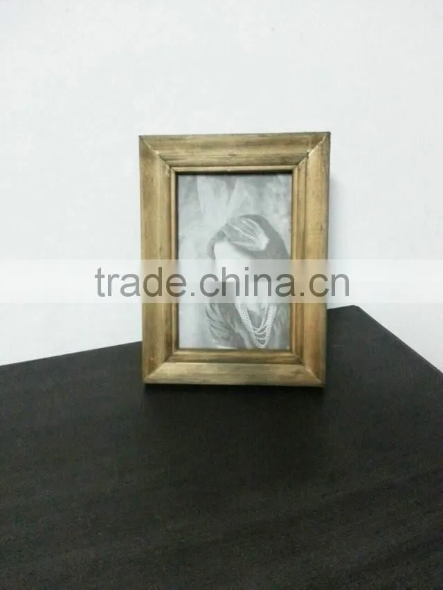 Aged Solid Wood Small Photo Frame