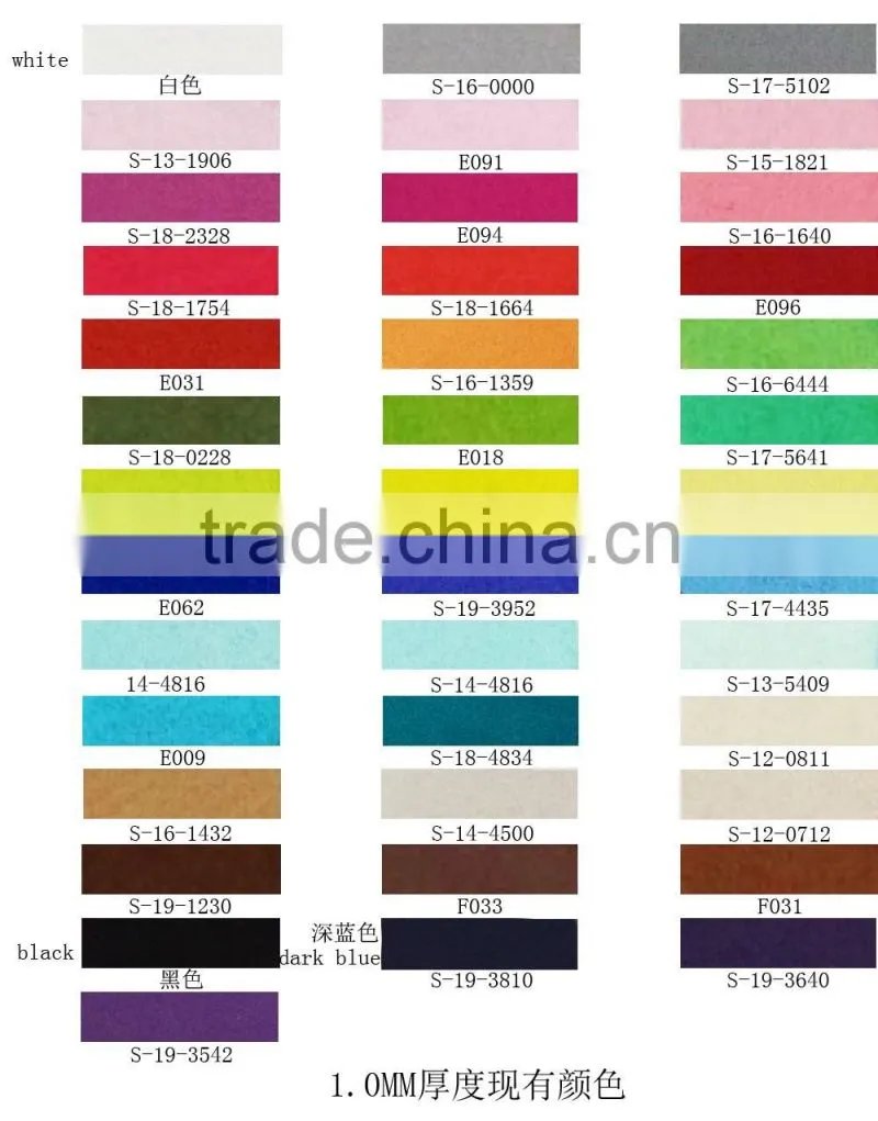 17030801 self adhesive fabric/color felt/polyester needle felt