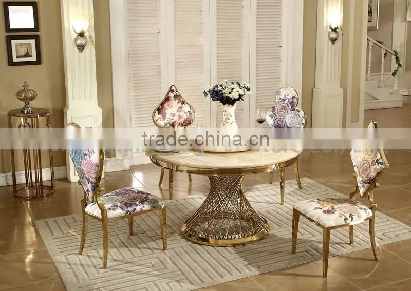 Most popular modern hotel furniture round rotating top dining table