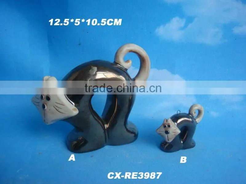 brown reactive glazed ceramic bird deco-color glazed porcelain bird-pottery bird