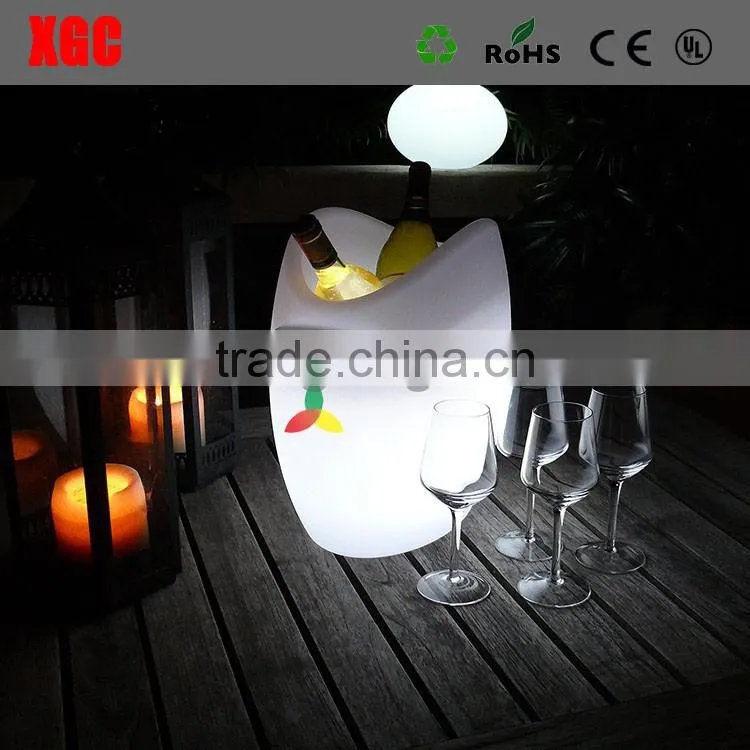 bar and club led glow plastic ice bucket, PE made Ice Bucket GH206