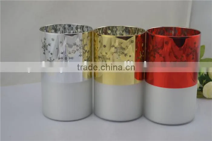 metal floor candle stand shaped glass jars