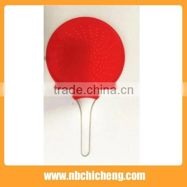 Red Silicone Splatter Screen Strainer Silicone Food Strainer Silicone Water Strainer