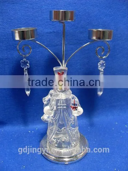 High quality glass snowman with candle holder
