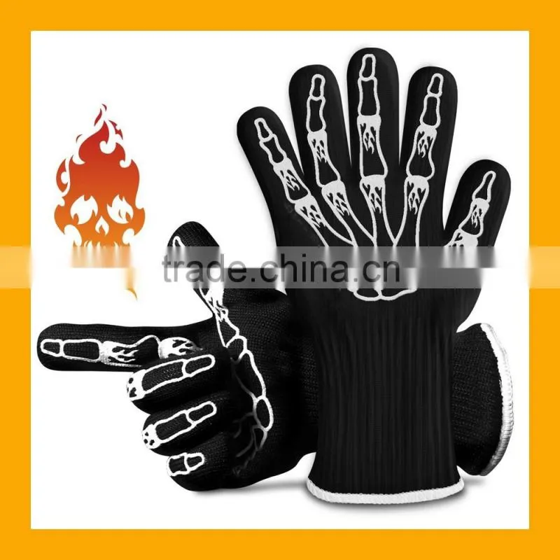 Premium Ofenhandschuhe (2er Set) bis zu 500C - Kuhler und angenehmer Schutz vor Hitze - EN407 beglaubigte Grillhandschuhe