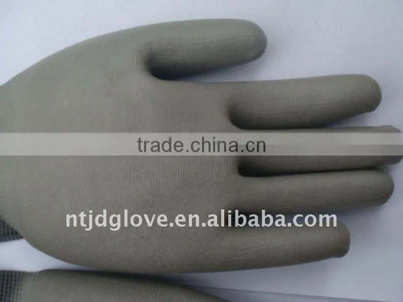 13G With Grey PU Coating /PU GLOVE.