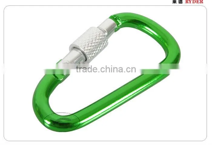 6mm Colorful Customized Aluminium Outdoor Karabiner Clips