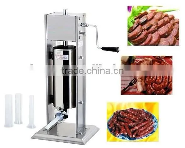 16LBS Horizontal Stainless Steel Sausage Stuffer, Sausage Maker Machine, Sausage Filler