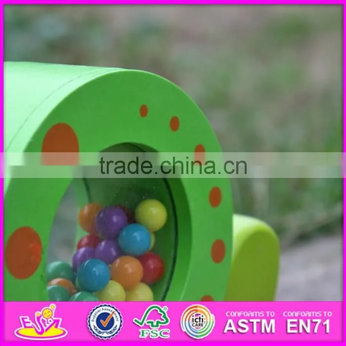 2016 new design snail carried wooden pull toys for toddlers W05C078