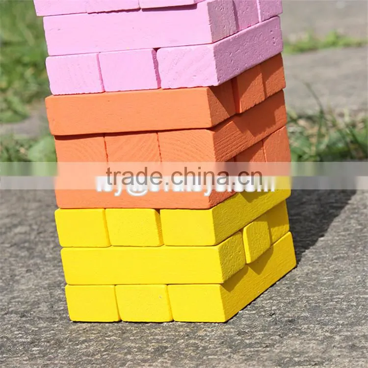Hot sale preschool children stacking wooden toy blocks intelligent kids wooden building toy blocks W13D133