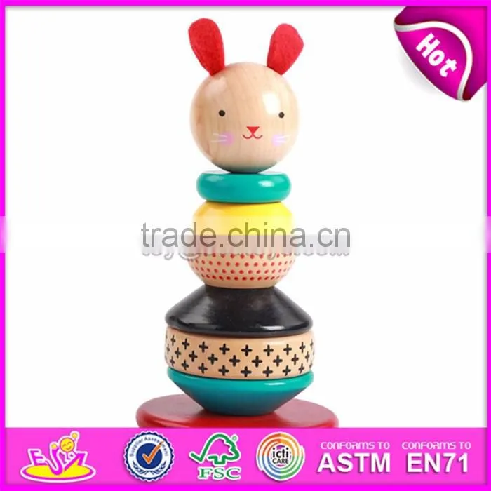 Best wholesale toys suppliers wooden baby stacking blocks for sale W13D148