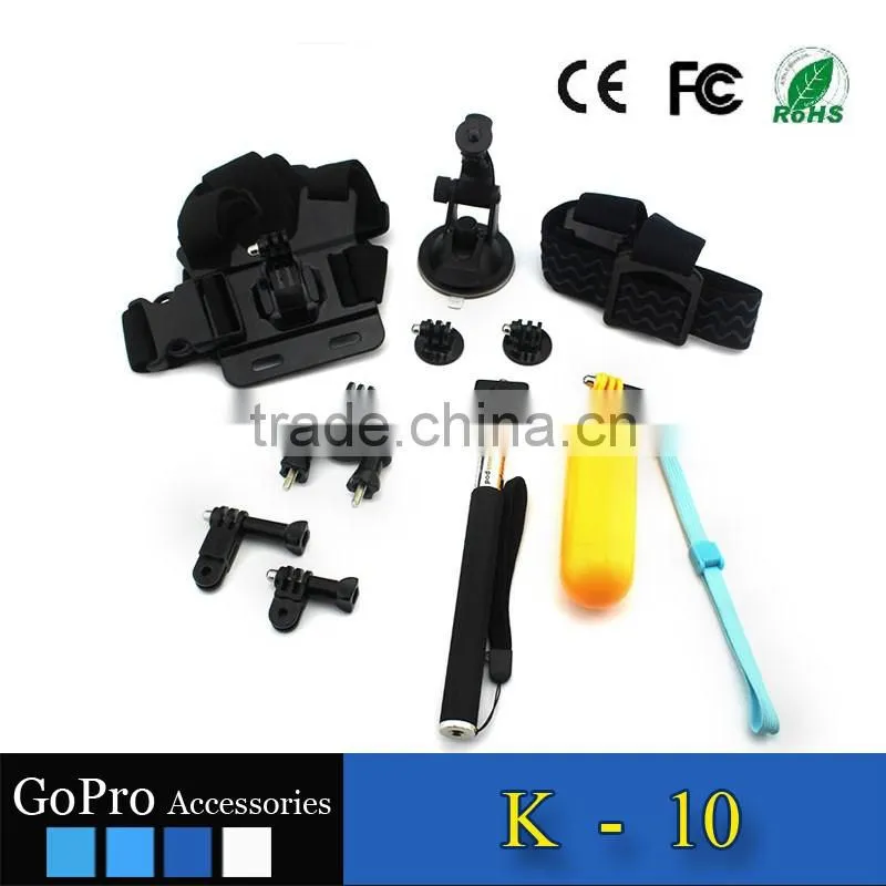 2016 gopros heros 4 accessories kit mount sports DV cases for action camera