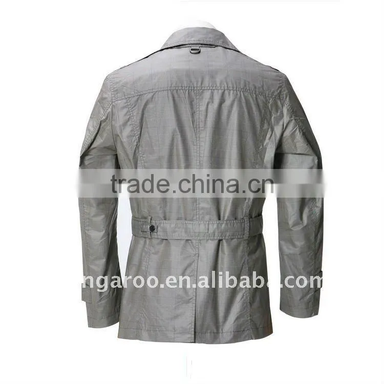 Mens fashion silver coating overcoat