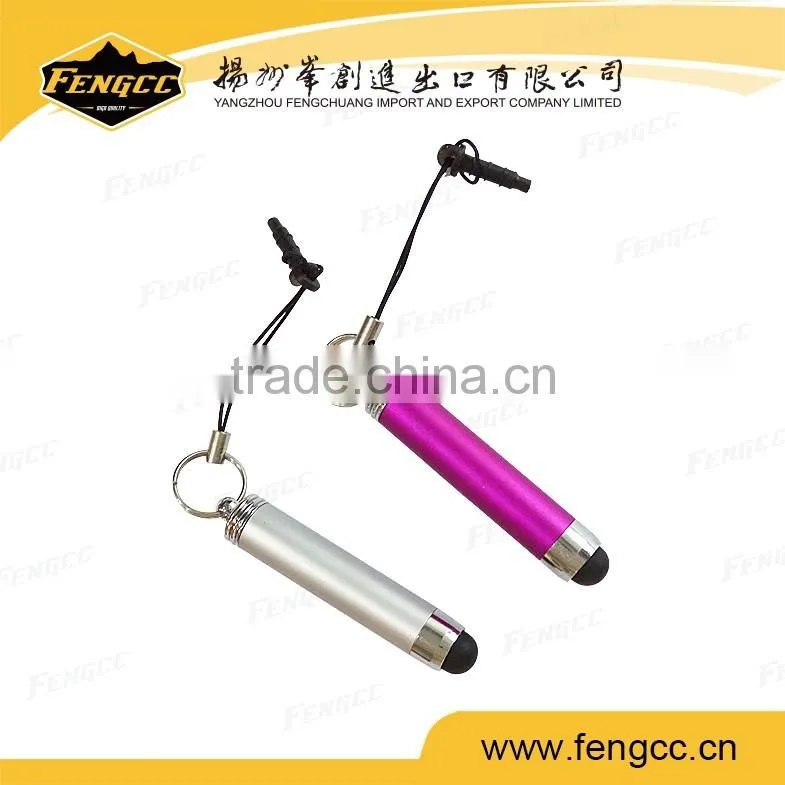 Promotion customized logo plastic mini ballpen with string for hanger