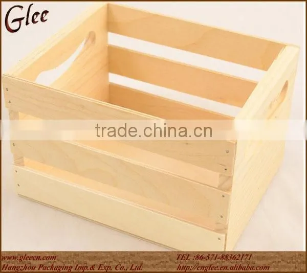 unpainting handmade natural miniature wooden crate for sale