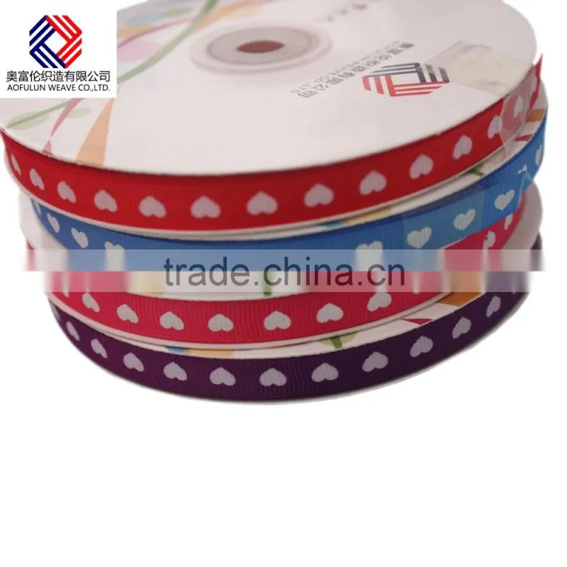 100% nylon red grosgrain ribbon