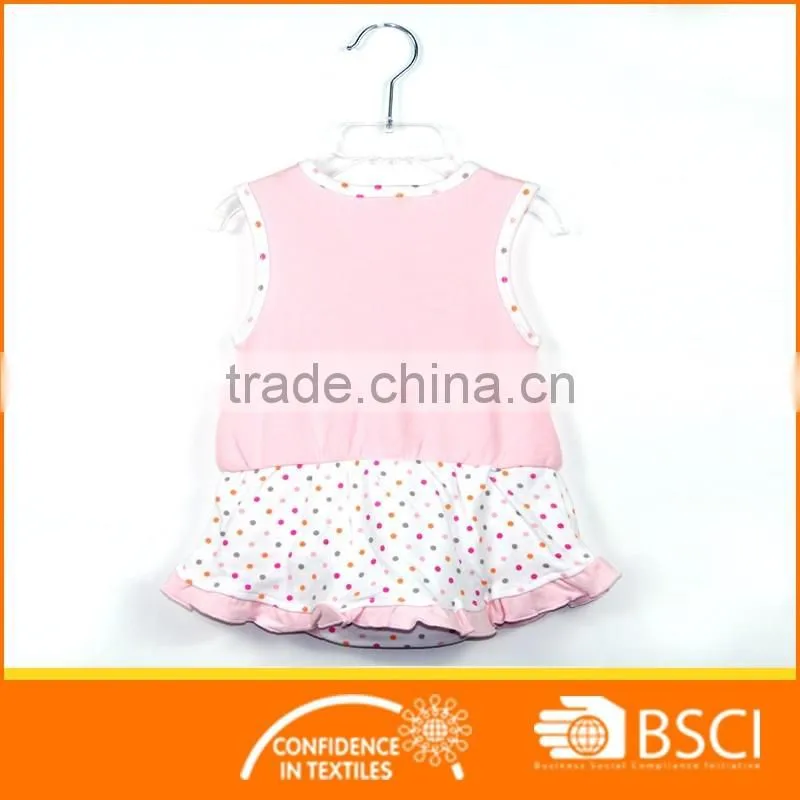 2016 Latest Interlock Summer Wear Baby Romper With Skirt