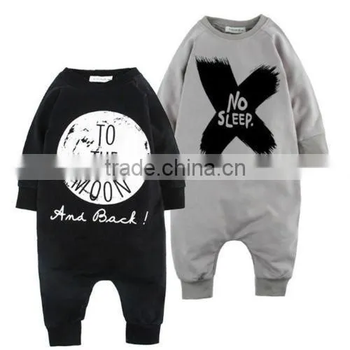 Kids baby boy warm organic printing baby romper