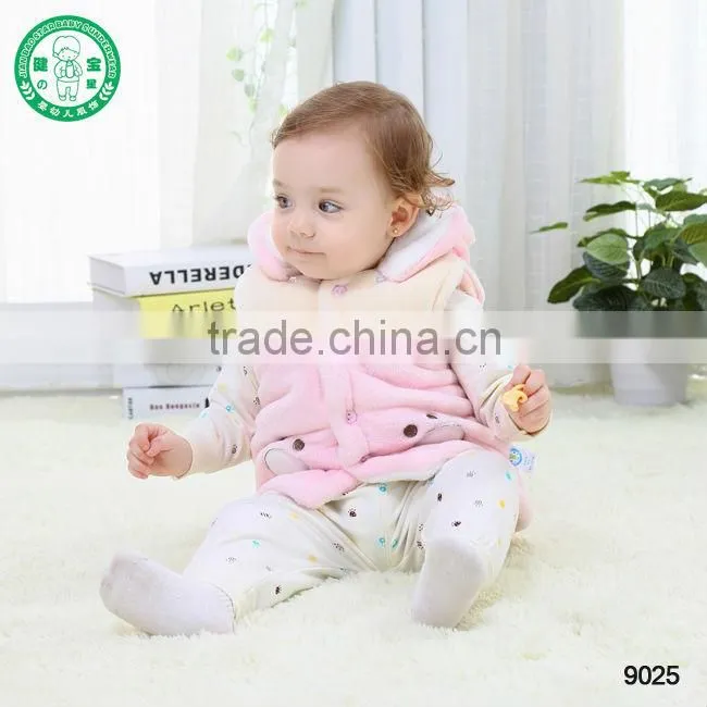 #9025** autumn/winter hot sale baby kids winter warm vest with hood, Baby/children/kid waistcoat, Baby's Heating Vest