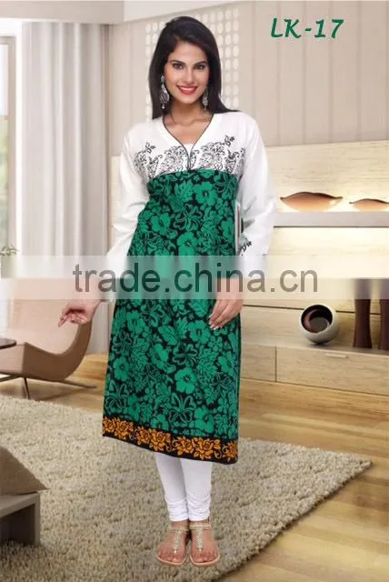 Black & White Latest kurti designs for girls for stitching 2014