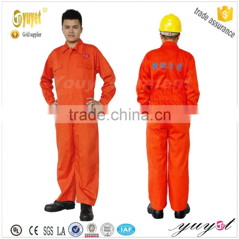 China supplier orange wholesale oil and gas industry work coveralls