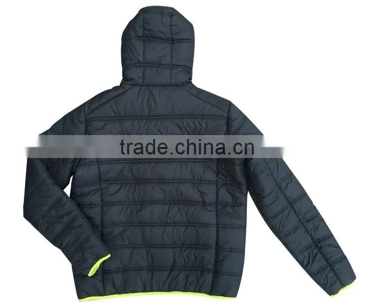 Fashion style winter quilted jackets cheap hooded jacket