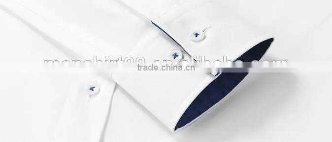 Wholesale 100% cotton white shirts for men slim fit men shirt