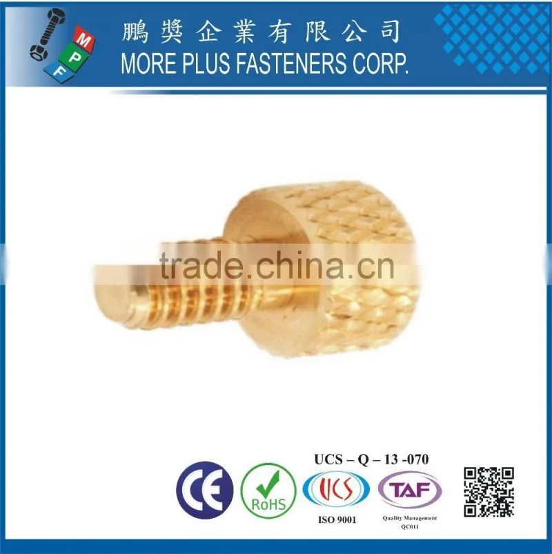 Made in Taiwan Brass M4 Knurled Head Diamond Thumb Screw